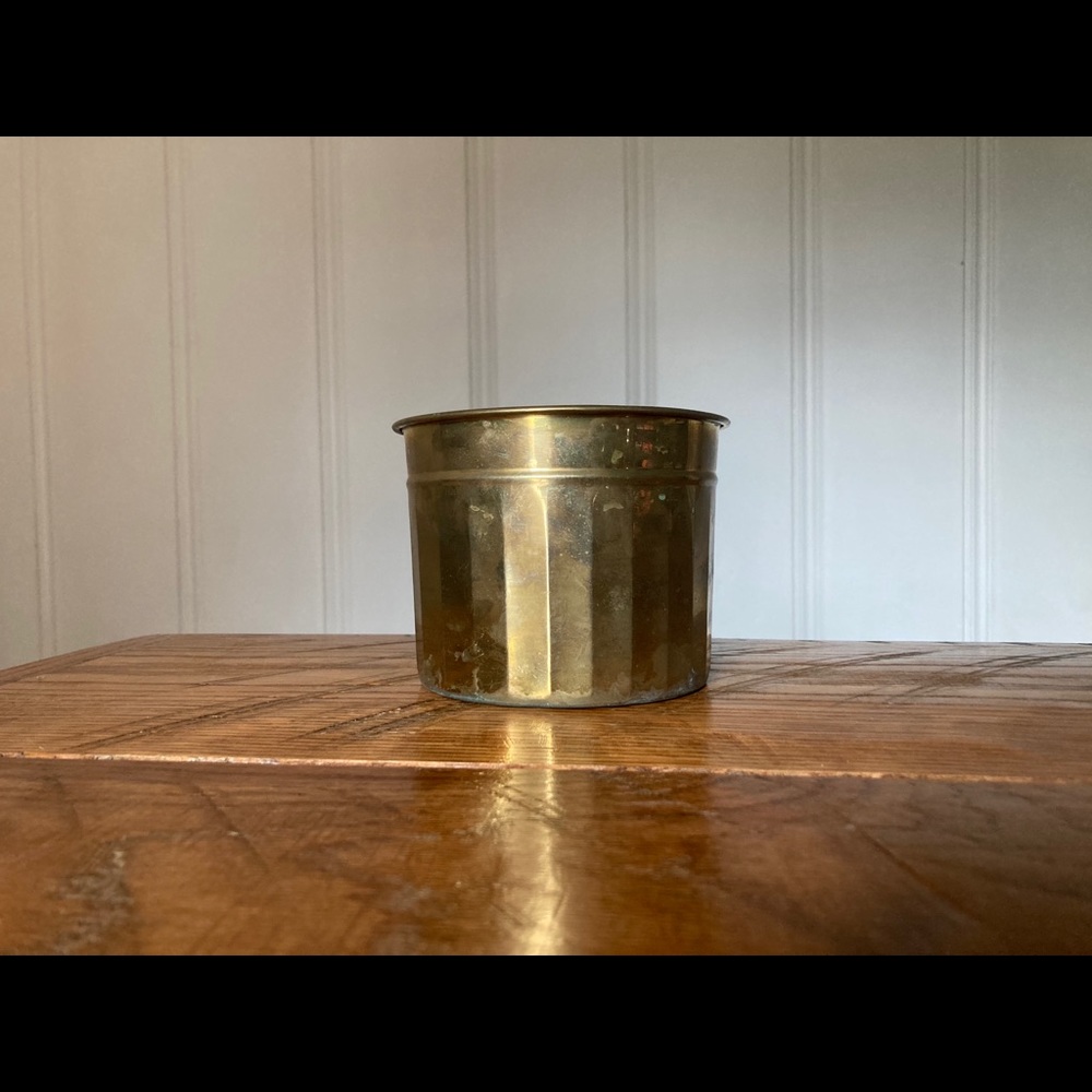 Vintage Brass Flowerpot